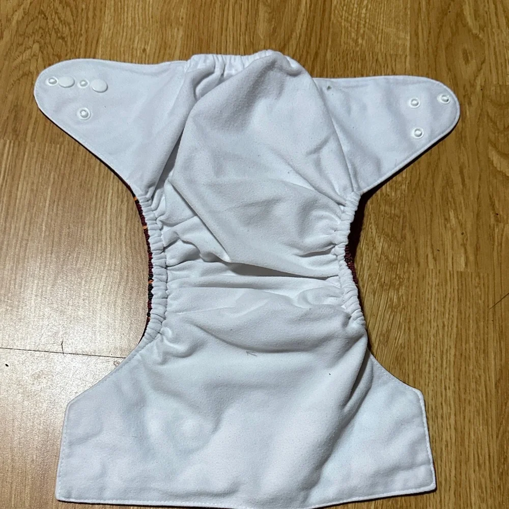 Maroon Patterned Kids Diaper